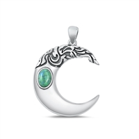 Silver Stone Pendant - Moon