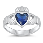 Silver CZ Ring - Claddagh