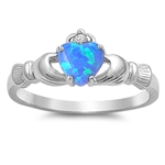 Silver CZ Ring - Claddagh