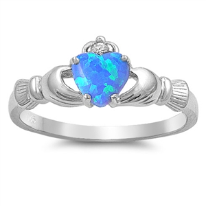 Silver CZ Ring - Claddagh