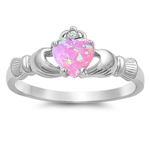 Silver CZ Ring - Claddagh