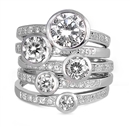 Stackable Silver Ring w/CZ