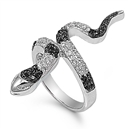 Silver CZ Ring - Snake