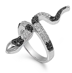 Silver CZ Ring - Snake