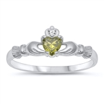 Silver CZ Ring - Claddagh