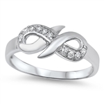 Silver CZ Ring - Infinity