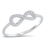 Silver CZ Ring - Infinity