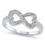 Silver Infinity Heart Ring