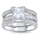 Silver Weding Ring Sets