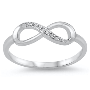 Silver CZ Ring - Infinity Ring