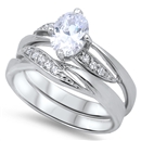 Silver Wedding Ring Sets