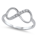 Silver Infinity CZ Ring