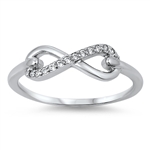 Silver CZ Infinity Ring