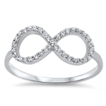 Silver Infinity CZ Ring