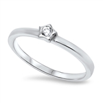 Silver CZ Ring - Star