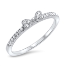 Silver CZ Ring - Bow