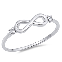 Silver Ring w/ CZ - Infinity