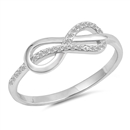 Silver CZ Ring - Infinity Knot