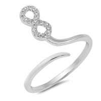Silver Ring W/ CZ - Infinity