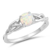 photo of Silver Ring W/ CZ White Opal Stone