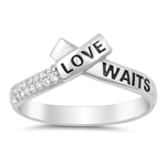 Silver Ring W/ CZ - Love Waits