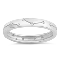 Silver Ring W/ CZ - Constellation Band