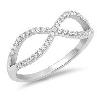 Silver Ring W/ CZ - Infinity