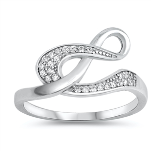 Silver Ring W/ CZ - Infinity
