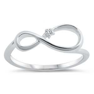 Silver CZ Ring - Infinity