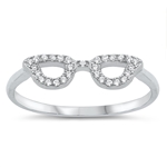 Silver CZ Ring - Eye Glasses