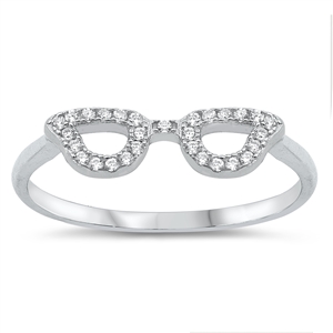 Silver CZ Ring - Eye Glasses