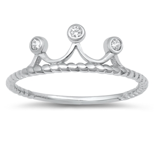 Silver CZ Ring - Tiara