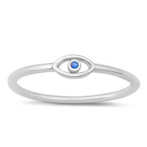 Silver CZ Ring - Eye