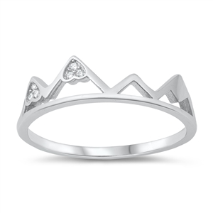 Silver CZ Ring - Mountains