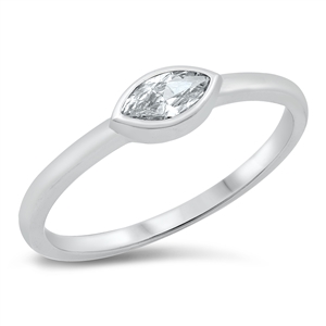 Silver CZ Ring - Marquise