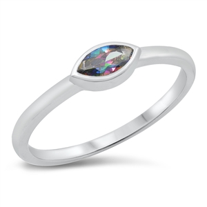 Silver CZ Ring - Marquise
