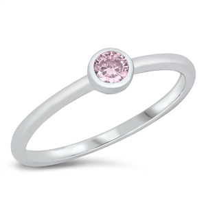 Silver CZ Ring - Little Solitaire