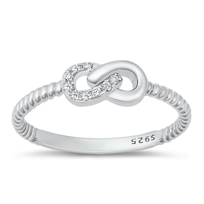 Silver CZ Ring - Infinity