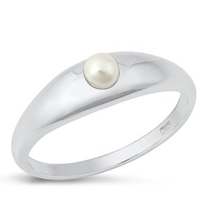 Silver Pearl Ring