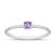 Silver CZ Ring - Amethyst