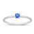 Silver CZ Ring - Blue Sapphire