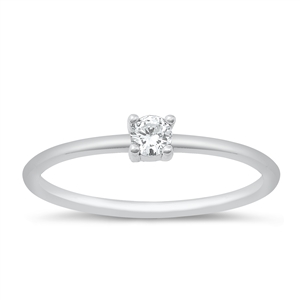 Silver CZ Ring - Clear