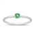 Silver CZ Ring - Emerald