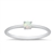 Silver CZ Ring - White Lab Opal