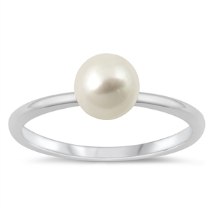 Silver Pearl Ring