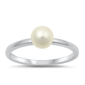 Silver Ring - Pearl