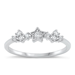 Silver CZ Ring - Star