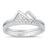 Silver CZ Ring - Mountains