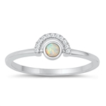 Silver Lab Opal Ring