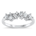 Silver CZ Ring - Cluster